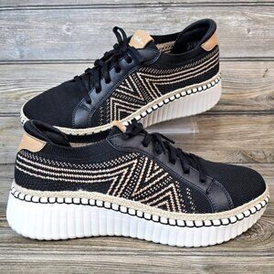 Skechers Wilshire Blvd Lace-Up Bellevue Black Shoes Excellent Women's Size 11